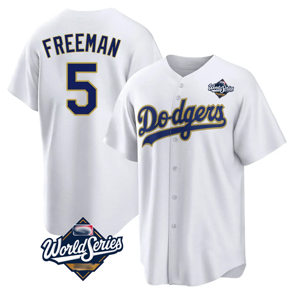 Johmsee LA.Dodgers #5 Freddie Freeman Player White World Series 2026 Collection Stadium Game Stitched Jerseys