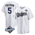 Johmsee LA.Dodgers #5 Freddie Freeman Player White World Series 2026 Collection Stadium Game Stitched Jerseys