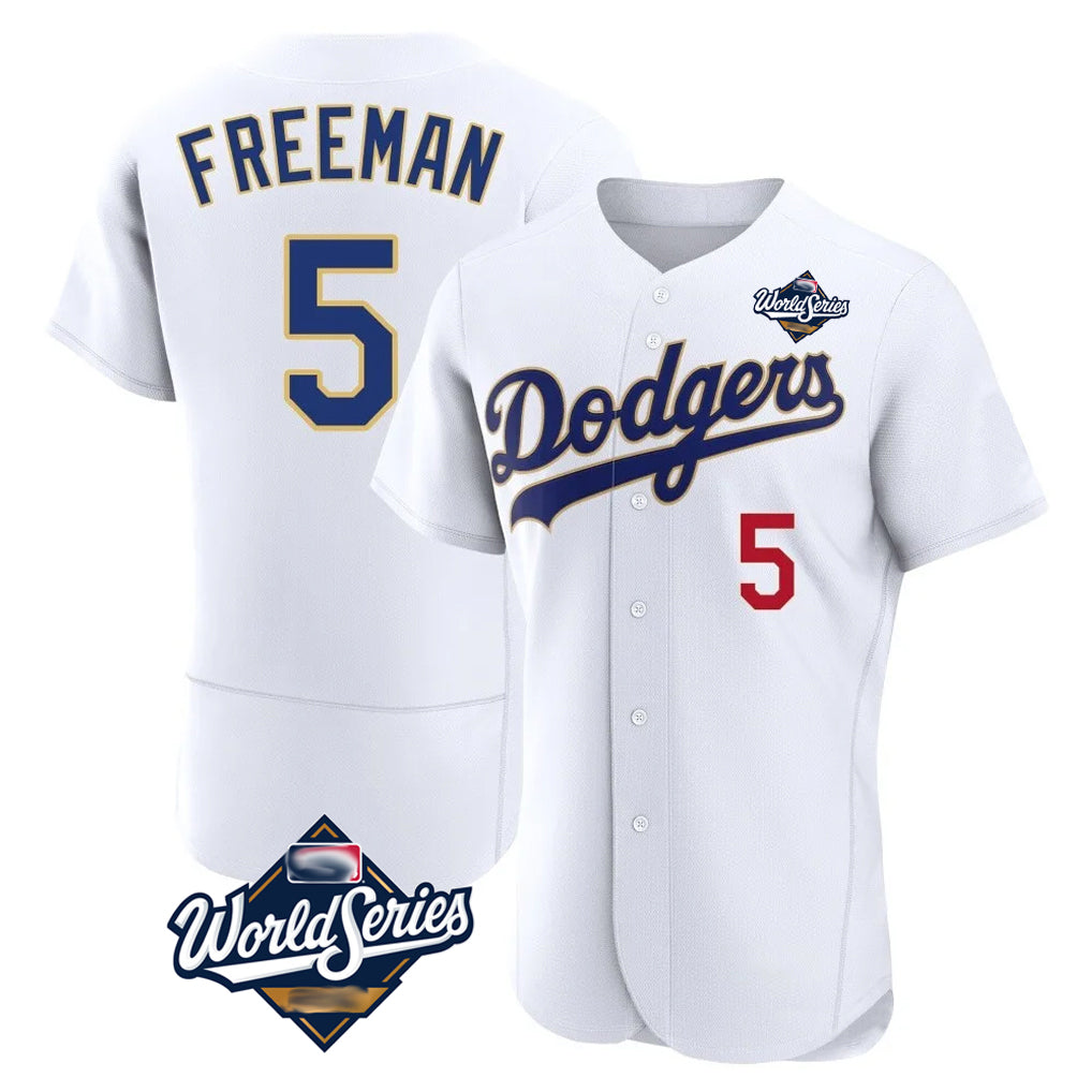 Johmsee LA.Dodgers #5 Freddie Freeman Player White World Series 2026 Collection Stadium Limited Elite Stitched Jerseys