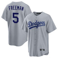 Johmsee LA.Dodgers #5 Freddie Freeman Player Gray Game Stitched Jerseys