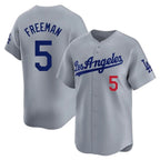 Johmsee LA.Dodgers #5 Freddie Freeman Player Gray Limited Home Stitched Jerseys
