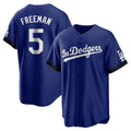 Johmsee LA.Dodgers #5 Freddie Freeman Player Royal City Connect Home Game Stitched Jerseys