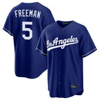 Johmsee LA.Dodgers #5 Freddie Freeman Player Royal Game Stitched Jerseys