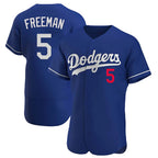 Johmsee LA.Dodgers #5 Freddie Freeman Player Royal Limited Elite Home Stitched Jerseys