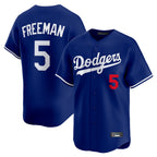 Johmsee LA.Dodgers #5 Freddie Freeman Player Royal Limited Home Stitched Jerseys