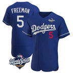 Johmsee LA.Dodgers #5 Freddie Freeman Player Royal World Series Limited Elite Home Stitched Jerseys