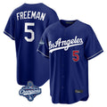 Johmsee LA.Dodgers #5 Freddie Freeman Player Royal World Series Meet Game Home Stitched Jerseys
