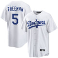 Johmsee LA.Dodgers #5 Freddie Freeman Player White Game Home Stitched Jerseys