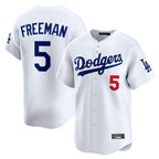 Johmsee LA.Dodgers #5 Freddie Freeman Player White Limited Home Stitched Jerseys