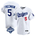 Johmsee LA.Dodgers #5 Freddie Freeman Player White World Series Meet Limited Home Stitched Jerseys