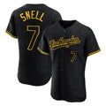 Johmsee LA.Dodgers #7 Blake Snell Player Black Snake Skin City Limited Elite Home Stitched Jerseys