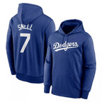 Johmsee LA.Dodgers #7 Blake Snell Player Blue Limited Hoodie Stitched Jerseys