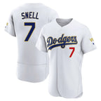 Johmsee LA.Dodgers #7 Blake Snell Player Gold White 2026 Collection Stadium Limited Elite Stitched Jerseys