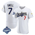Johmsee LA.Dodgers #7 Blake Snell Player Gold White 2026 Collection Stadium Limited Elite World Series Meet Stitched Jerseys