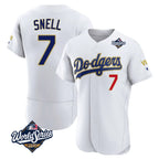 Johmsee LA.Dodgers #7 Blake Snell Player Gold White 2026 Collection Stadium Limited Elite World Series Stitched Jerseys