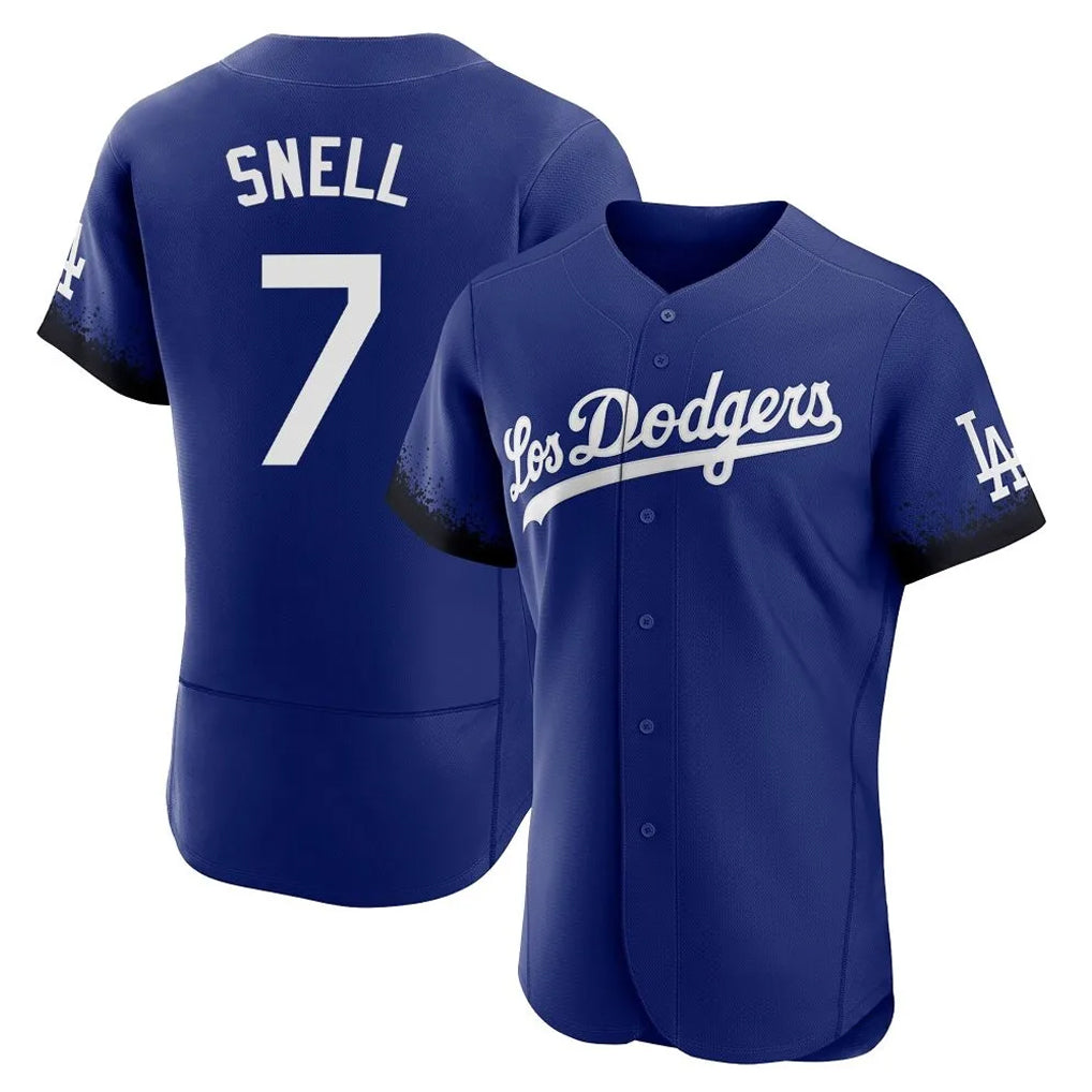 Johmsee LA.Dodgers #7 Blake Snell Player Royal City Connect Elite Home Stitched Jerseys