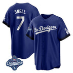 Johmsee LA.Dodgers #7 Blake Snell Player Royal City Connect Game World Series Meet Stitched Jerseys