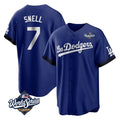 Johmsee LA.Dodgers #7 Blake Snell Player Royal City Connect Game World Series Stitched Jerseys