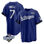 Johmsee LA.Dodgers #7 Blake Snell Player Royal City Connect Game World Series Stitched Jerseys