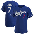 Johmsee LA.Dodgers #7 Blake Snell Player Royal Limited Elite Home Stitched Jerseys