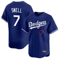 Johmsee LA.Dodgers #7 Blake Snell Player Royal Limited Home Stitched Jerseys