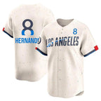 Johmsee LA.Dodgers #8 Enrique Hern¨¢ndez Player Cream City Connect Limited Home Stitched Jerseys