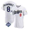 Johmsee LA.Dodgers #8 Enrique Hern¡§¡éndez Player Gold White World Series Meet 2026 Collection Stadium Limited Elite Stitched Jerseys