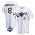 Johmsee LA.Dodgers #8 Enrique Hern¨¢ndez Player Gold White World Series Meet 2026 Collection Stadium Limited Stitched Jerseys