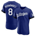Johmsee LA.Dodgers #8 Enrique Hern¡§¡éndez Player Royal City Connect Elite Home Stitched Jerseys