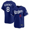 Johmsee LA.Dodgers #8 Enrique Hern¡§¡éndez Player Royal Limited Home Stitched Jerseys