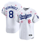 Johmsee LA.Dodgers #8 Enrique Hern¡§¡éndez Player White Tokyo Series Vapor Premier Limited Stitched Jerseys