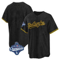 Johmsee LA.Dodgers Blank Player Black Gold Limited Home World Series Meet Stitched Jerseys