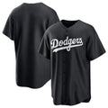Johmsee LA.Dodgers Blank Player Black Pitch Fashion T-shirt Stitched Jerseys