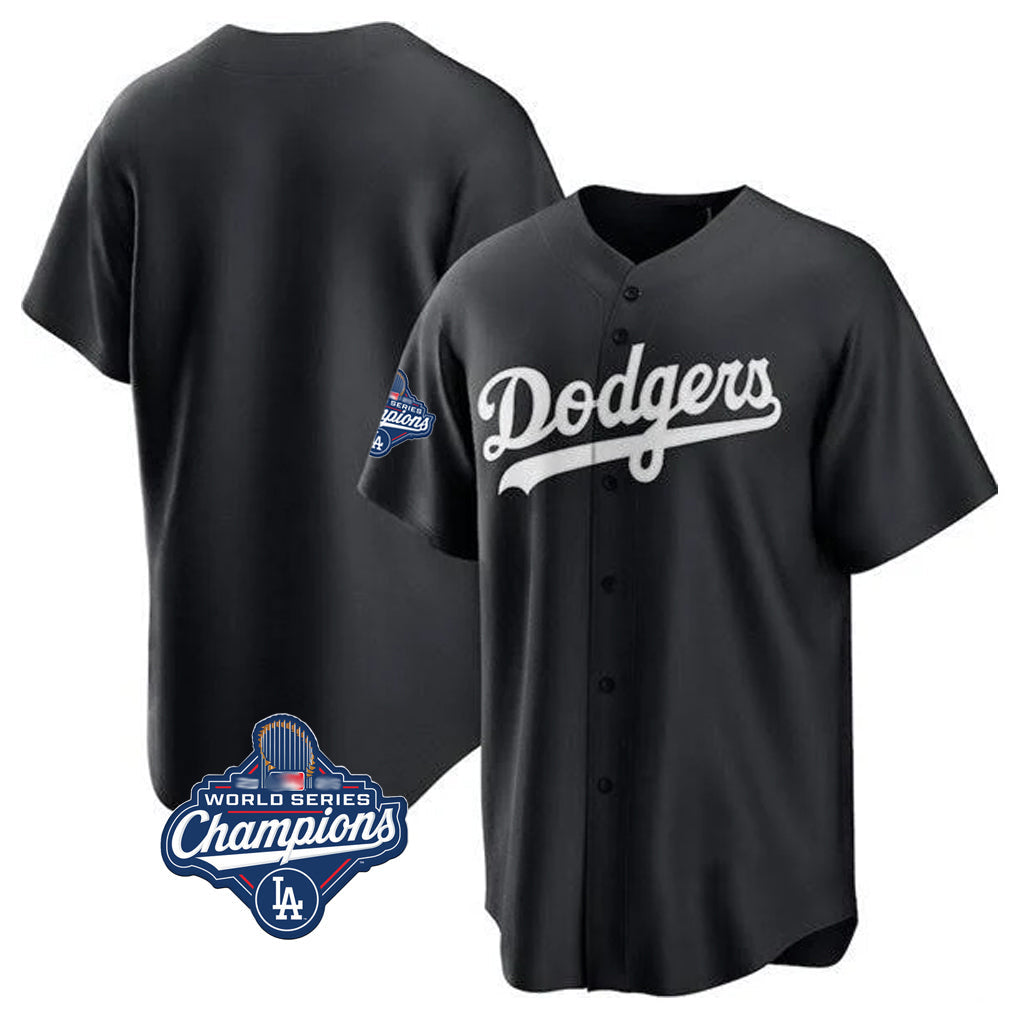 Johmsee LA.Dodgers Blank Player Black Pitch Fashion World Series Meet T-shirt Stitched Jerseys