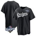 Johmsee LA.Dodgers Blank Player Black Pitch Fashion World Series T-shirt Stitched Jerseys