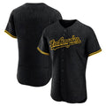 Johmsee LA.Dodgers Blank Player Black Snake Skin City Limited Elite Home Stitched Jerseys