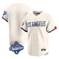 Johmsee LA.Dodgers Blank Player Cream City Connect Limited Home World Series Meet Stitched Jerseys