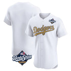 Johmsee LA.Dodgers Blank Player Gold Limited Elite Home World Series Stitched Jerseys