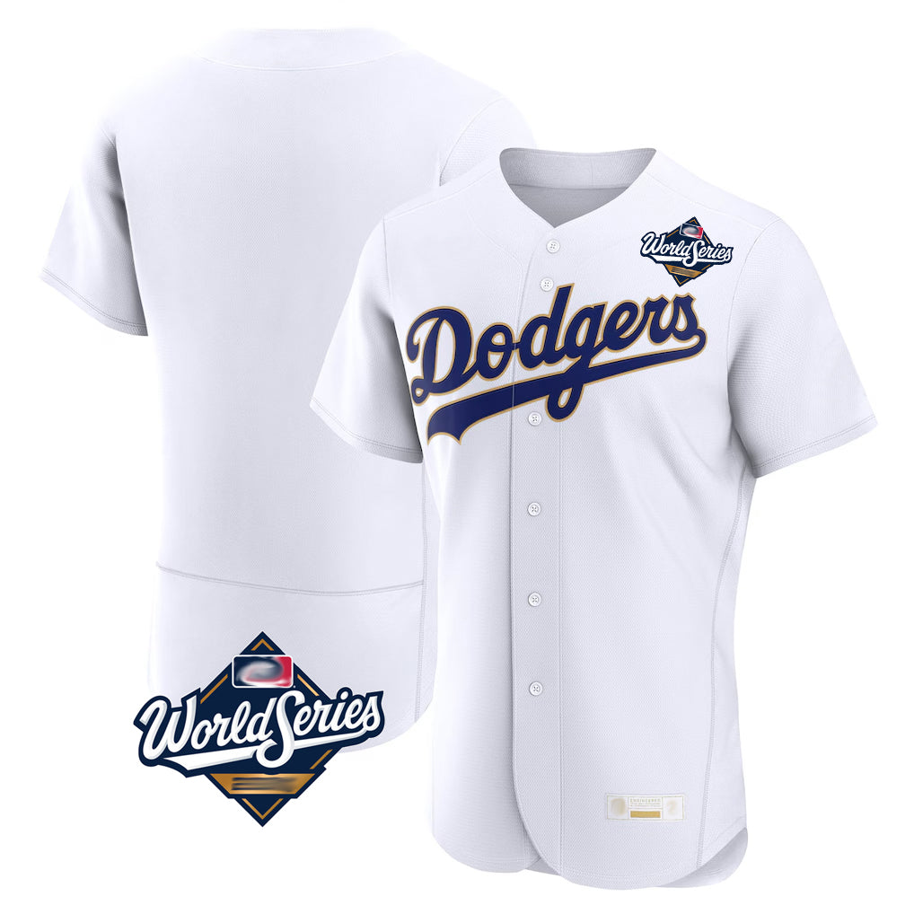 Johmsee LA.Dodgers Blank Player Gold White 2026 Collection Stadium Limited Elite World Series Stitched Jerseys