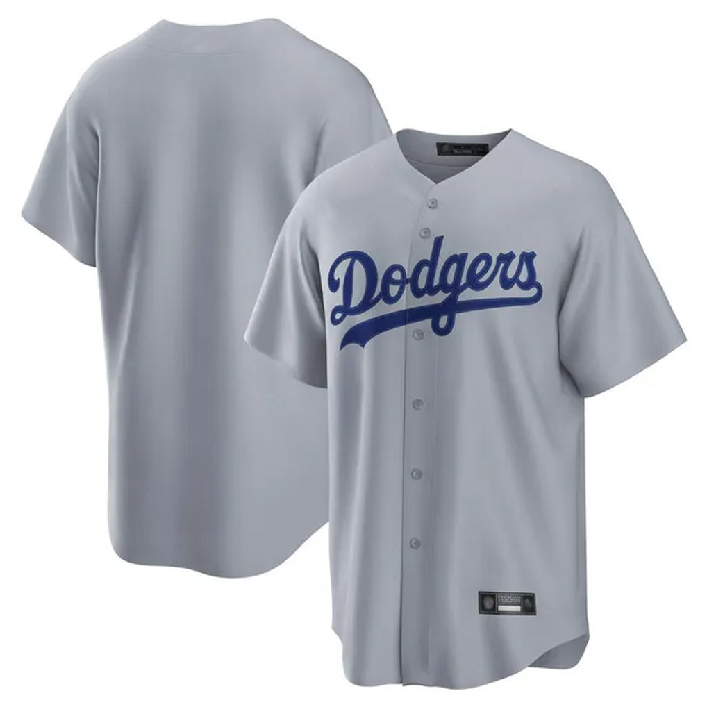 Johmsee LA.Dodgers Blank Player Gray Game Home Stitched Jerseys