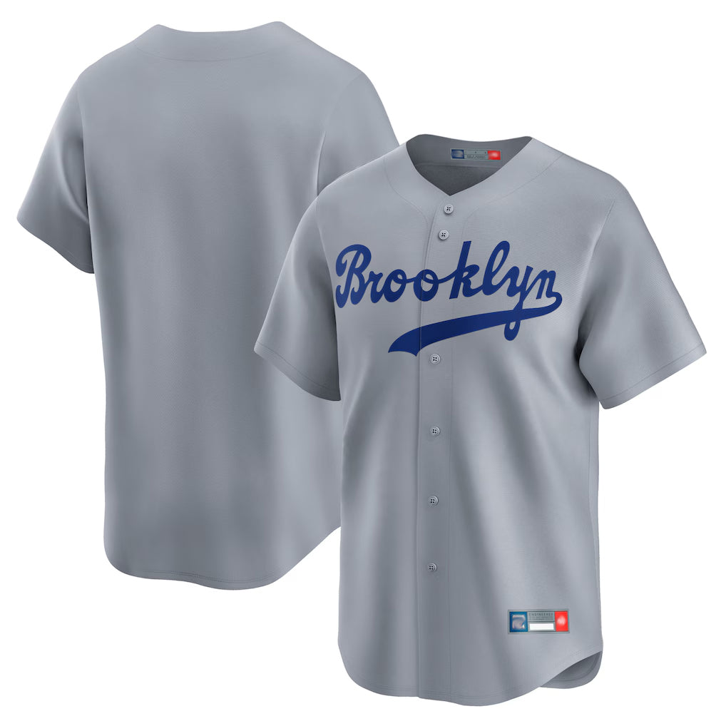 Johmsee LA.Dodgers Blank Player Gray Game Limited Home Stitched Jerseys