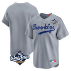 Johmsee LA.Dodgers Blank Player Gray Game Limited Home World Series Stitched Jerseys