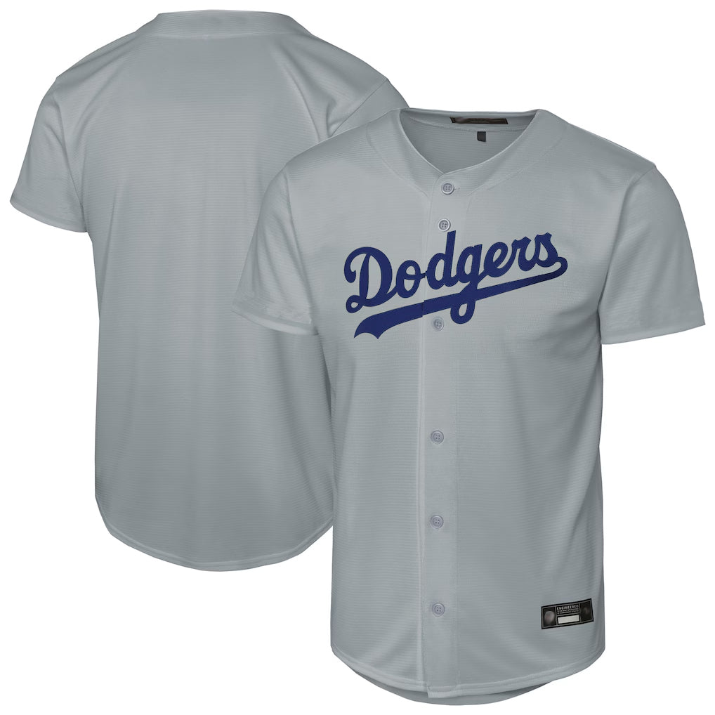 Johmsee LA.Dodgers Blank Player Gray Game Stitched Jerseys