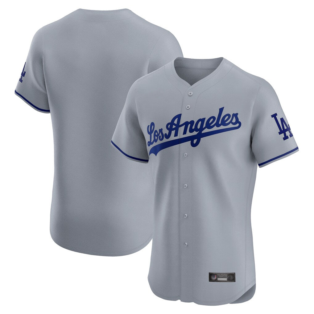 Johmsee LA.Dodgers Blank Player Gray Limited Elite Home Stitched Jerseys