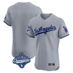 Johmsee LA.Dodgers Blank Player Gray Limited Elite Home World Series Meet Stitched Jerseys