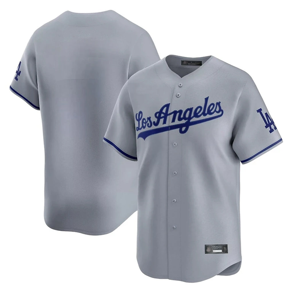Johmsee LA.Dodgers Blank Player Gray Limited Game Stitched Jerseys