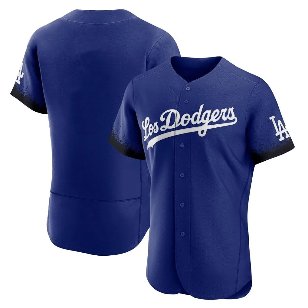 Johmsee LA.Dodgers Blank Player Royal City Connect Elite Home Stitched Jerseys