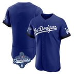 Johmsee LA.Dodgers Blank Player Royal City Connect Elite Home World Series Meet Stitched Jerseys