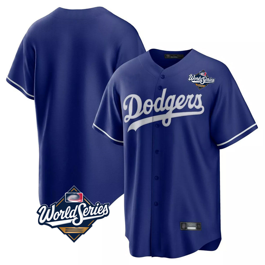 Johmsee LA.Dodgers Blank Player Royal Game Home World Series Stitched Jerseys