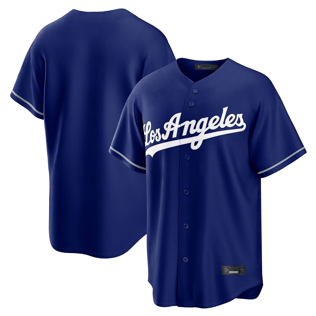 Johmsee LA.Dodgers Blank Player Royal Game Stitched Jerseys